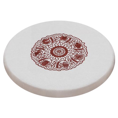 Round Meditation Cushion Mat Set with Washable Premium Cotton Linen Cover, Larger Thick Yoga Mat Bolster Floor Pillows Seating for Adults Upgraded Meditation Accesso White-70 * 4cm - color: White