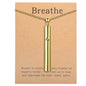 Anxiety Breathe Easy Necklace Mindfulness Breathing Necklace Breathlace Stainless Steel Pendant for Natural Calm & Stress Relief - color: Gold T