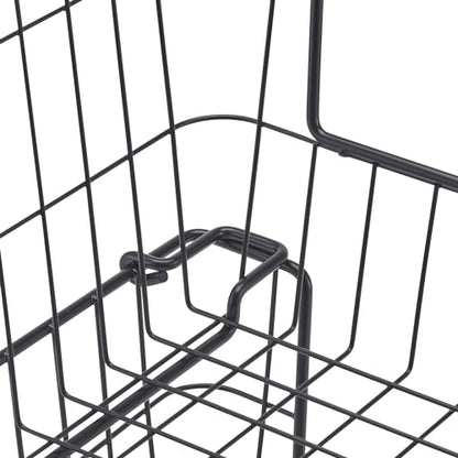 TRINITY 2-Pack Stackable Metal Wire Storage Baskets With Handles, Black, 19 Inches - color: Black, size: 19 Inches