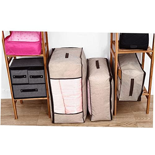 MAGICLULU Non-woven Storage Bags Foldable Light Grey Cloth Organizer for Quilts and Clothes Capacity Design Practical Storage