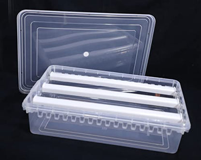 Inez Unique Multipurpose Transparent Accessories Plastic Storage Box With 3 Detachable Rods For Women and Girls,Organizer Case For Jewellery,Bangles,cosmetics and many more jewellery
