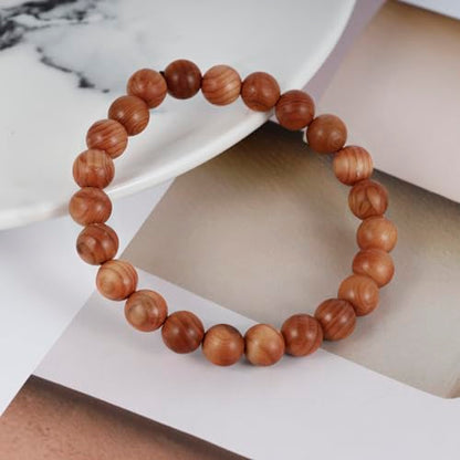 Jewelry Mens Womens Wood Beaded Stretch Bracelet - 8mm - color: Brown