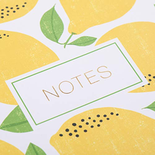 Graphique Designer Notebooks - Lemons - Spiral Bound Writing Journals for Offices, Schools, Classrooms, and More - Hard Cover with 160 Ruled Pages (6.25" x 8.25") - color: Lemon