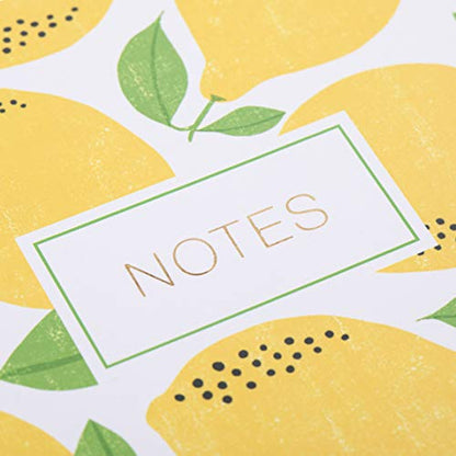 Graphique Designer Notebooks - Lemons - Spiral Bound Writing Journals for Offices, Schools, Classrooms, and More - Hard Cover with 160 Ruled Pages (6.25" x 8.25") - color: Lemon