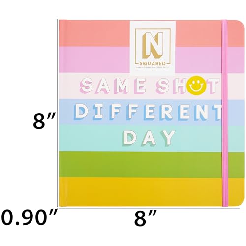 C.R. Gibson J3N1S-25499 N Squared Striped 3-in-1 Blank, Dot Grid, and Lined Journal with 480 Pages, 8.5" x 8.5", Multicolor - style: Striped