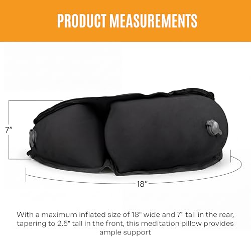 Air Meditator Inflatable Meditation Cushion and Travel Pillow – Meditate on Air in Total Comfort with Adjustable Three-Chamber Design for Enhanced Posture and Portability