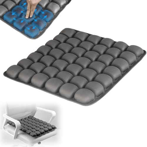 Sondour Travel Seat Cushion, Airplane Cushion Long Flight, Airplane Gadgets Inflatable Seat Cushions, Portable Airline Cushion With Air Pump, Wheelchair Cushions; Pressure Relief Seat Cushion - 1 Grey - color: Gray