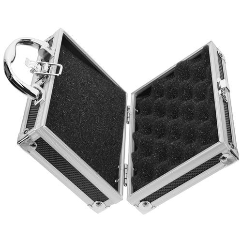 Aluminum Hard Case Briefcase, Portable File Organizer Storage Box for Test Instruments Cameras Tools Parts and Accessories