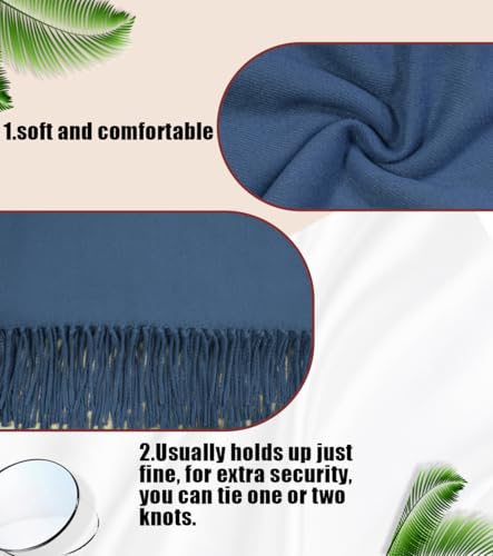 Winter Soft Long Scarf, Pashmina Shawls and Wraps, Warm Large Scarves for Men Women Evening Dress Wedding - color: Greyish Blue