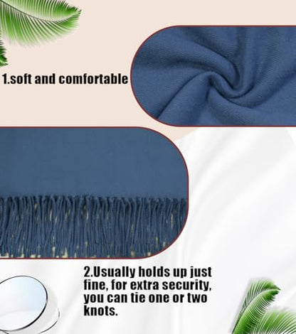 Winter Soft Long Scarf, Pashmina Shawls and Wraps, Warm Large Scarves for Men Women Evening Dress Wedding - color: Greyish Blue