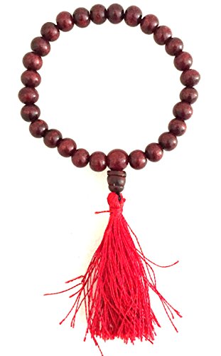 OMA Rudraksha Bracelet Spiritual Healing Stretch Bracelet to Regulate Blood Pressure and Body Fat BRAND - style: Rosewood