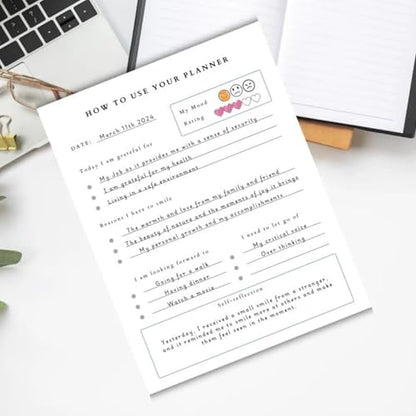 Daily Gratitude Journal with Guided Prompts Gratitude Goal Setting Planner Notebook for Daily Positive Thinking Notebook