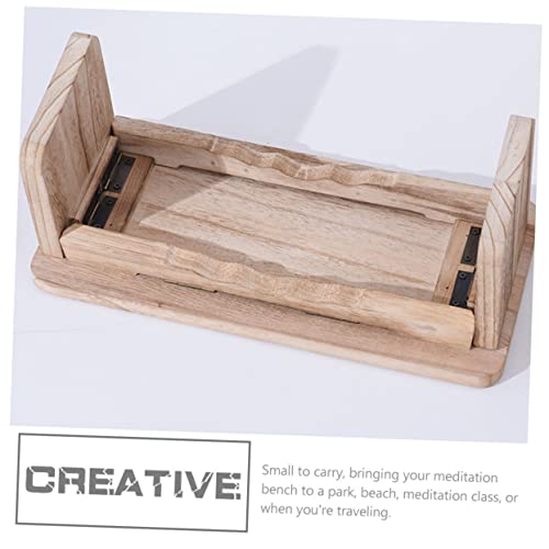 ibasenice Wooden Meditation Stool Portable Zen Kneeling Seat for Comfortable Praying and Meditation Practice Non-Slip Design for Enhanced Stability and Support