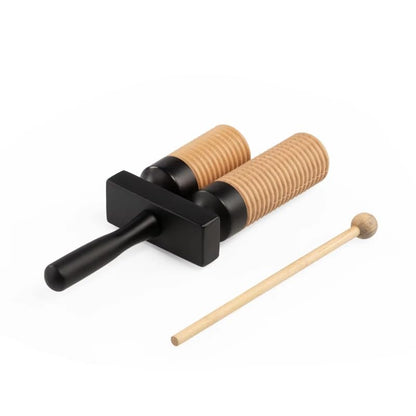 Wood Block Percussion Instrument – Solid Hardwood Resonance with Carry Bag and Striker – Professional Rhythm Sound Accessory for Orchestral Practice Ensemble Performance and Studio Recording