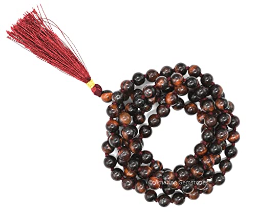 Amazing Gemstone Japa Mala 108 Prayer Beads Necklace and Wrist Mala Bracelet for Meditation