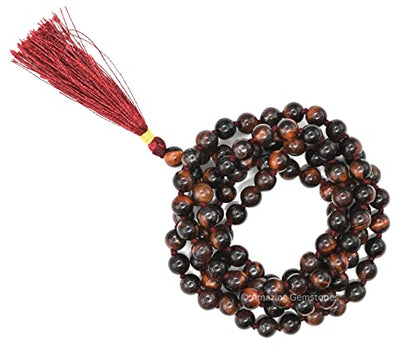 Amazing Gemstone Japa Mala 108 Prayer Beads Necklace and Wrist Mala Bracelet for Meditation