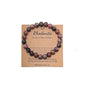 Pingyongchang Stress Relief Anxiety Yoga Bracelet,Mantra Bracelets for Women Natural Crystal Stone Healing Gifts Birthday Gifts for Jade Bracelet for Men - color: Rhodonite