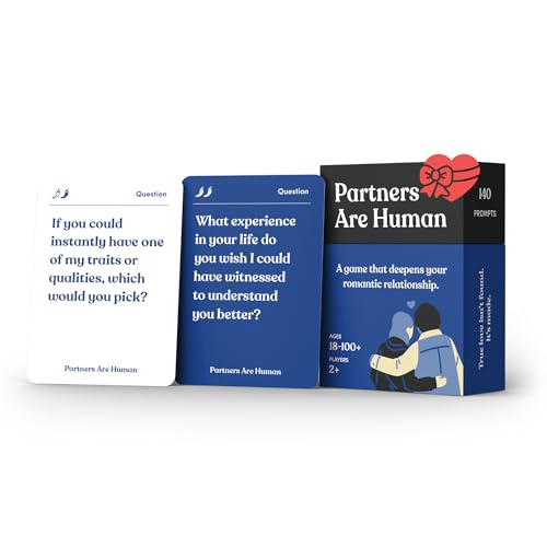 Partners are Human | 140 Conversation Cards to Help Deepen Romantic Relationships | Card Game for Bonding & Communication | Therapy for Adults - style: Partners Are Human