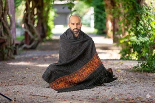 Meditation Shawl or Blanket, Exotic Shawl/Wrap, Oversize Scarf or Stole. Unisex