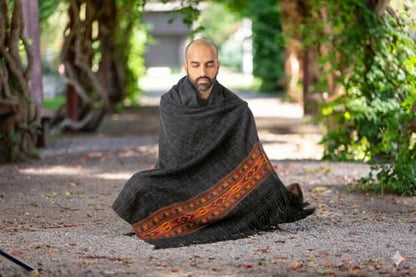 Meditation Shawl or Blanket, Exotic Shawl/Wrap, Oversize Scarf or Stole. Unisex