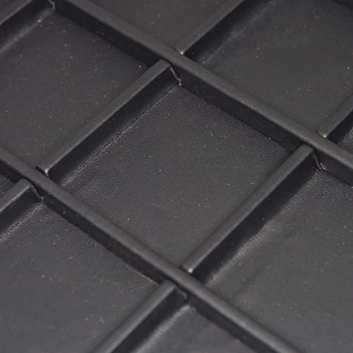 cBox CuteBox Company Black Plastic Tray (14.75” x 8.25” x 1”) with 32 Compartments Black Wooden Tray Insert for Jewelry Storage, Organization, Merchandise, Display