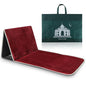 Timgle Foldable Prayer Mat Prayer Rug with Backrest Folding Meditation Chair with Storage Bag Soft Meditation Rug Praying Mat Praying Carpet for Rest Men Women Prayer Ramadan Eid, Muslim Gift (Red)
