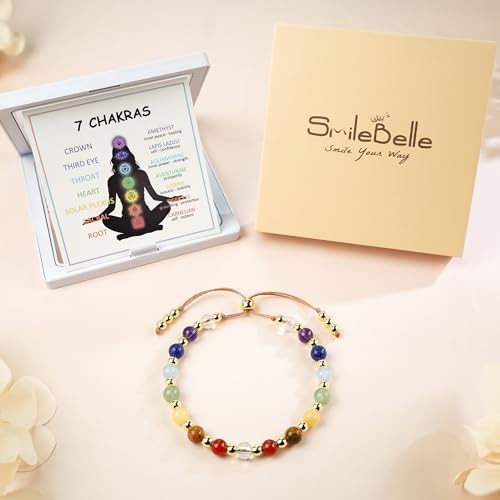 SmileBelle Protection Bracelets for Women, Pregnancy Gifts for Expecting Mom Sunflower Gifts for Women Black Tourmaline Bracelets as Healing Bracelet Sunflower Bracelet as Mother Day Gift - style: Chakra Protection