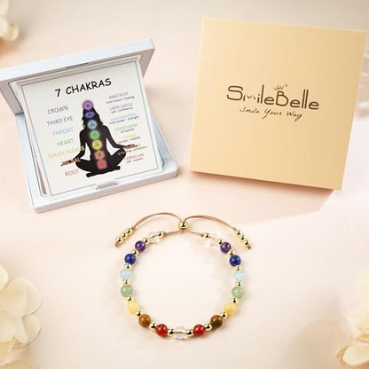 SmileBelle Protection Bracelets for Women, Pregnancy Gifts for Expecting Mom Sunflower Gifts for Women Black Tourmaline Bracelets as Healing Bracelet Sunflower Bracelet as Mother Day Gift - style: Chakra Protection