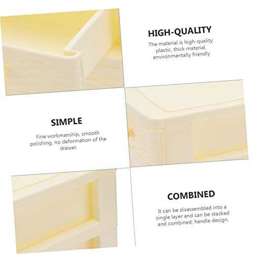 VALICLUD Multi-layer Plastic Storage Box Drawers Versatile Desktop Organizer for Jewelry Cosmetics and Accessories for Teens and Girls Room Decor