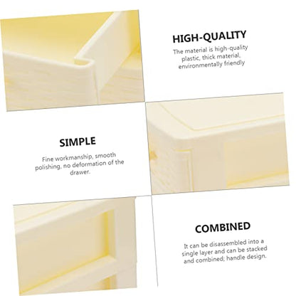 VALICLUD Multi-layer Plastic Storage Box Drawers Versatile Desktop Organizer for Jewelry Cosmetics and Accessories for Teens and Girls Room Decor
