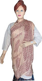 KVR Hindu Pooja Religious Cotton Indian prayer scarf with OM Krishna Ganesha Shiva Nataraja yoga spiritual auspicious prints - color: Biege-ganesha