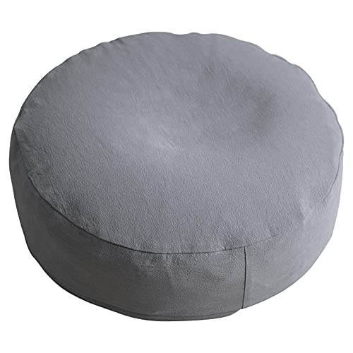 Round Meditation Chair Cushion,Breathable Cotton Linen Seat Cushion,for Yoga Tatami Meditation Cushion Washable Meditation Floor Cushion Pillow (Gray,40cm(16inch)) - color: Gray, size: 40cm(16inch)