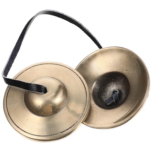 Copper Meditation Cymbal Bell Handmade Percussion Instrument for Yoga Mindfulness Sound Therapy with Delicate Pattern and Smooth Edges Religious Style Chime for Adults