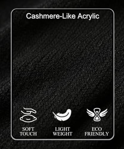 Ferand Shawl Wraps for Women, Cozy Lightweight Poncho Cape with Pockets, Warm for Fall Winter Travel - color: Black With Faux Fur Collar