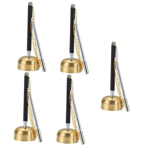 Temple Supplies Meditation Bell Meditation Cushion Brass Call Bell Dinner Bell Desk Topper Classroom Bell Handbell Instrument Handheld Bell The Bell Metal Nurse Desktop(5pcs) - color: 5pcs