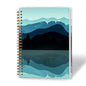 Mountain Lake Landscape Notebook, Blue Green Abstract Scenery Journal, Nature Lover Gifts Journal, Nature Mountain Tree Landscape Hardcover Spiral Notebooks, 5.5x8.3 Inch - color: Color_21