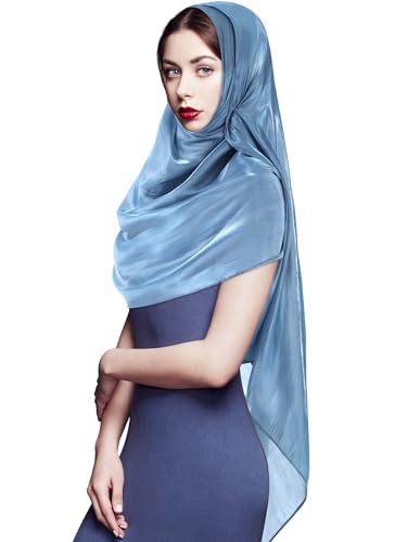 Geyoga Women's Scarf Shawls and Wraps for Evening Dress Fashion Scarf for Wedding Bridesmaid Ramadan Gifts - color: Light Blue