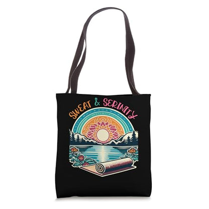 Tranquil Yoga Serenity Lotus Position Sunrise Meditation Tote Bag