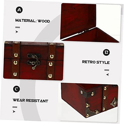 Retro Wooden Square Storage Box Delicate Jewelry Organizer Solid Sundries Storage for Living Room Bedroom Office Chic Design for Small Items