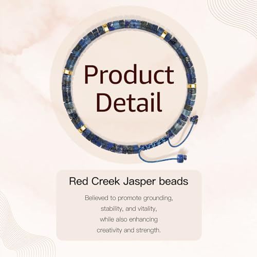 Thank You Gifts for Women: Teacher Appreciation Office Gifts for Coworkers Employee Boss Lady Manager Colleague Natural Stone Bracelet - color: Blue-Better