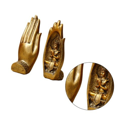 Buddha Hand Shaped Desktop Decoration Unique Art Home Adornment Elegant Table Ornament for Zen Meditation and Spiritual Living Friends and Colleagues