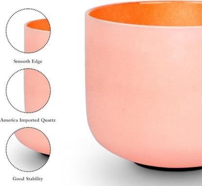 Set of 7 6-12 inch Color Tuned 432hz Quartz Crystal Singing Bowls with Heavy Duty Carrying Cases and Singing Bowl Mallets Multi - color: Set of 7, Colour