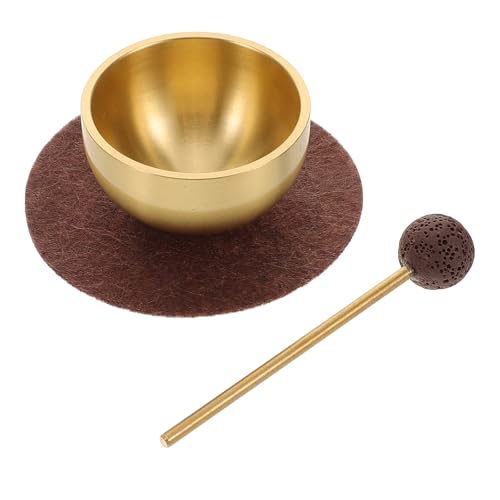 PRETYZOOM Mini Singing Bowl Set with Mallet and Cushion, 1pcs Meditation Sound Bowls for Yoga, Chakra Healing, Relaxation, and Mindfulness Therapy at Home Or Travel