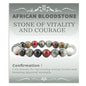 Bymitel Handmade Reiki Gemstone Stretch Bracelet, 4/6/8mm Natural Beauty & Spiritual Essence, Crystal Healing for Unisex Adults - color: African Bloodstone（ Stone of Vitality and Courage ）, size: 8mm