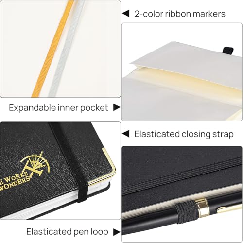 POPRUN Blank Spiral Journal Notebook, A5 Hardcover Sketch Books, 141 Pages Unlined Journals for Women Men, 120 GSM Plain Notebooks for Sketching, Drawing, Painting, 5.75'' x 8.25'', Navy Blue - color: Navy Blue, style: Plain