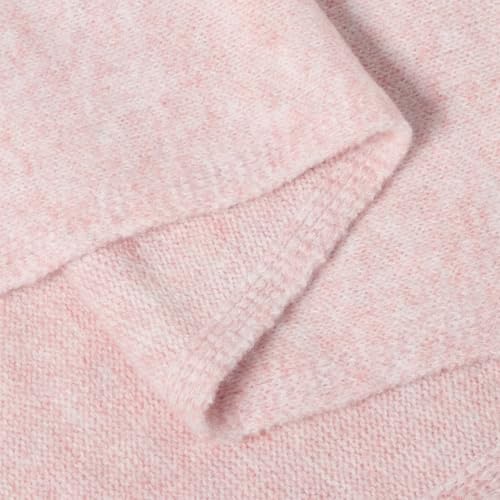 RIIQIICHY Shawl Wrap Women Pashmina Triangle Cape Knit Sweater Scarf for Fall Winter Fashion Accessory - color: Pink