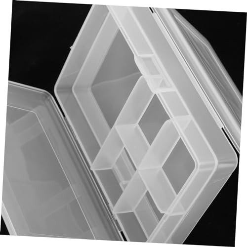 COLLBATH 4pcs Storage Box Transparent Plastic Parts Organizer with Compartments for Jewelry Tools and Small Items Lightweight and Portable Design
