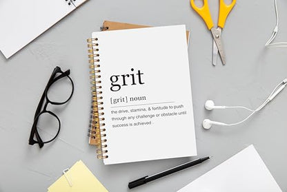 Inspirational Spiral Notebook,Inspirational Journal,Inspirational Journal for Women Men Writing,Grit Spiral Notebook 8.3×5.5 Inch - color: 6-explanation-notebook
