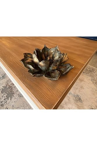 Lotus Flower Tabletop Decor Set 3 Piece Polyester Khaki Green Decorative Accent Accent Piece Classic Style Home Decoration Gift - Khaki, One Size