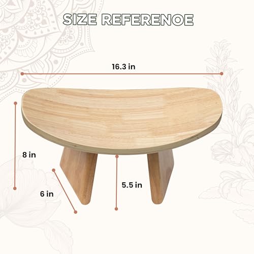 Ergonomic Wooden Meditation Bench - Kneeling Chair for Yoga, Prayer, and Seiza Practice, Portable Comfortable Meditation Stool for Deeper Meditation Mindfulness Posture Support